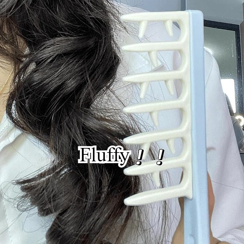 Hair Care Wavy Hair - Boynuz Şekilli Saç Dikiş Tarağı Kalın,