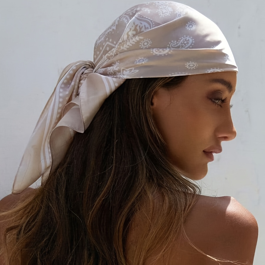 Hair Care Brand - Lüks Marka İpek Kare Ekose Eşarp