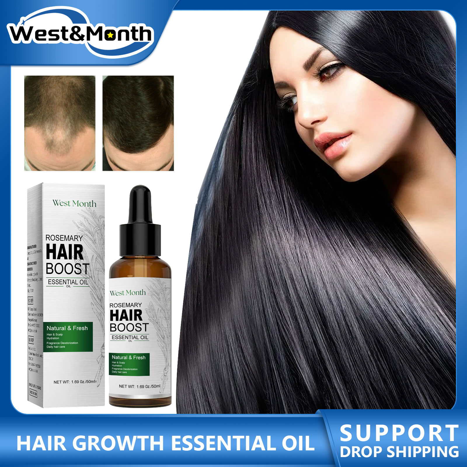 Rosemary Hair Oil - Saç büyüme uçucu yağ biberiye kellik